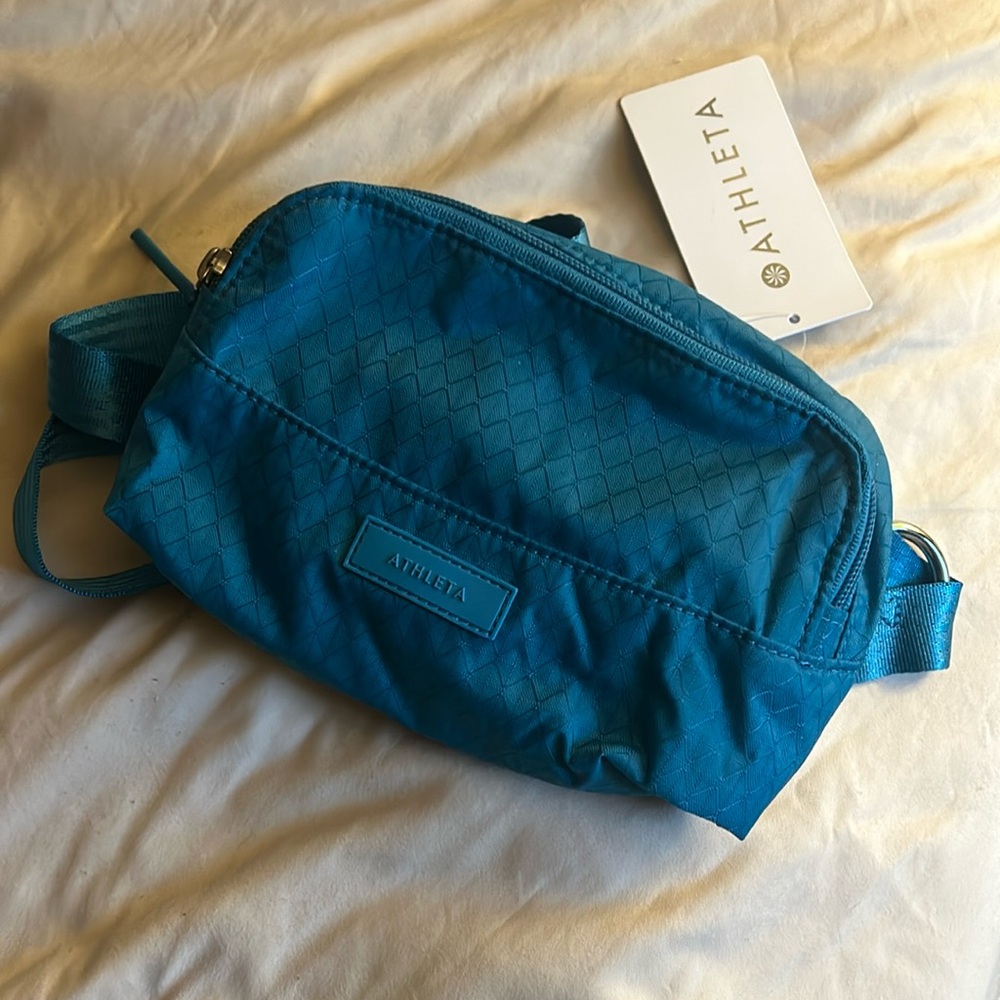 NWT blue athleta belt bag